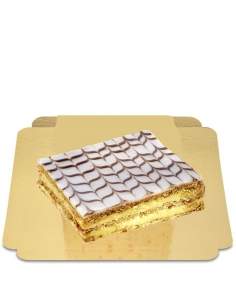 HappyTarta.se Grand Mille feuilles (8 delar) vegan, utan lågt GI-socker, ekologisk och glutenfri lämplig för diabetiker och celi