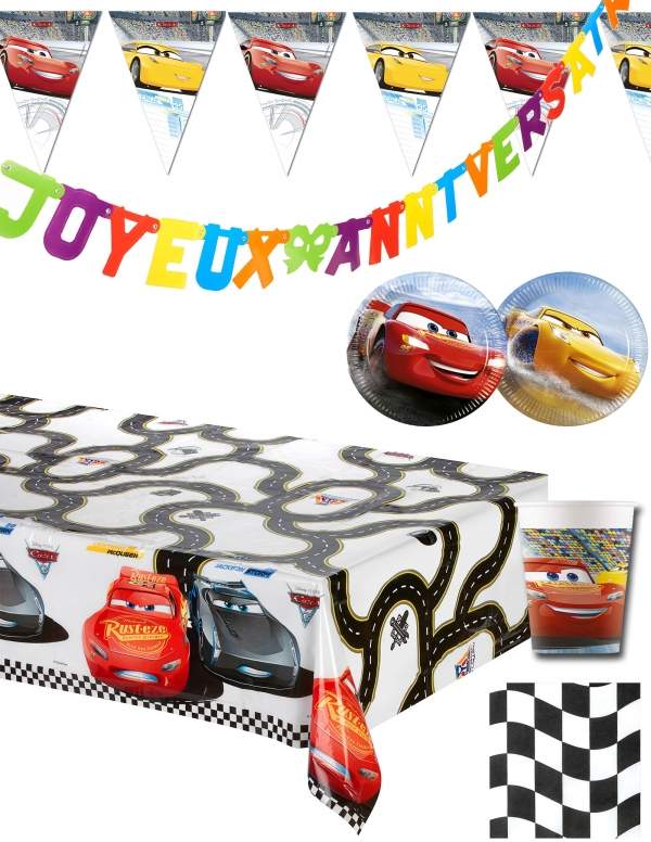 HappyTarta.se Disney Cars födelsedagsdekorationspaket Flash Mcqueen - 1