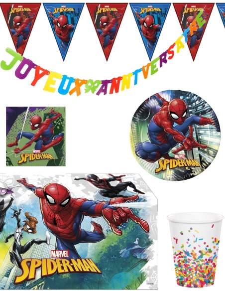 HappyTarta.se Spiderman Marvel Superhero Birthday Decoration Pack - 1