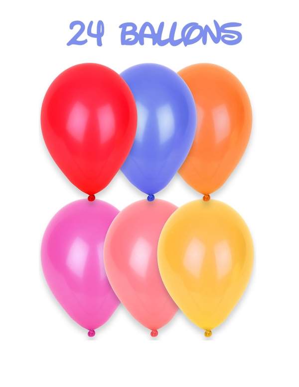 HappyTarta.se 24 mångfärgade födelsedagsballonger - 1