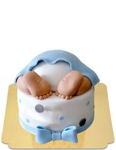 Bedårande baby feet cake (finns i rosa) vegan, glutenfri - 16
