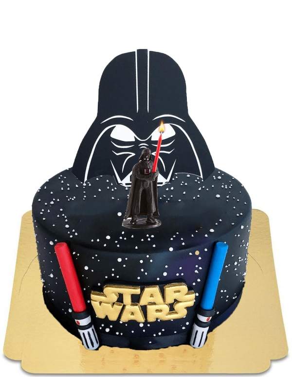  Star Wars Darth Vader -tårta och vegan lightaber, glutenfritt - 70