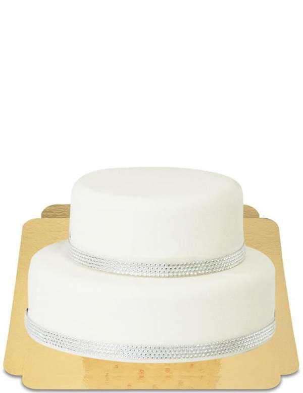  Vegan Rhinestone Ribbon Wedding Cake, glutenfri - 1