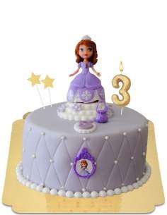 Vegan Pearl Quilted Princess Sofia Cake, glutenfri - 286