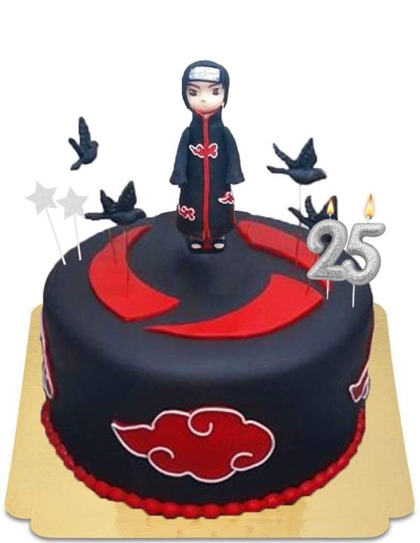  Vegan Itachi Sharingan Cake, glutenfri - 243