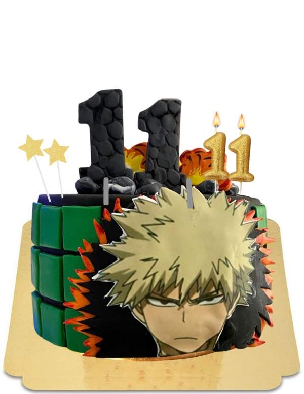 Bakugo My hero academia tarta vegan, glutenfri  - 66