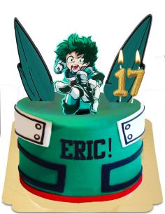 My hero academia Deku tarta vegan, glutenfri  - 1