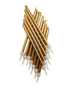 12 Extra högt ljus 10 cm silver och guld - 1